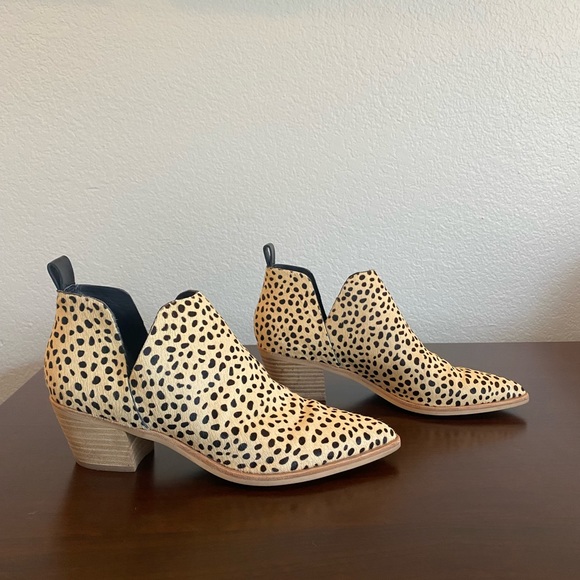 Dolce Vita Sonni Leopard Calf Hair Booties - Picture 1 of 6